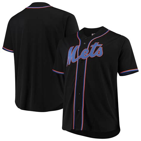 New York Mets Majestic Big & Tall Fashion Jersey - Black - Walmart.com ...