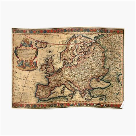 "Vintage Europe Map | Old Map of Europe" Poster for Sale by ...