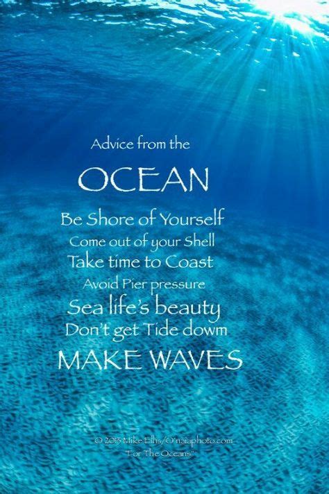 Since I respect the ocean I can respect her advice. | Ocean words, Ocean quotes, Scuba diving quotes