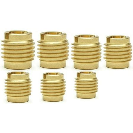 70 Qty Assortment Brass Threaded Inserts For Wood | 7 Sizes (BCP892 ...