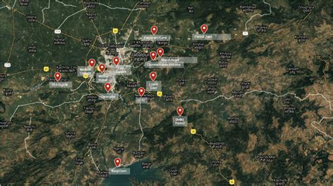 Map of the surveyed localities of Jabalpur City. Source: Google Earth ...