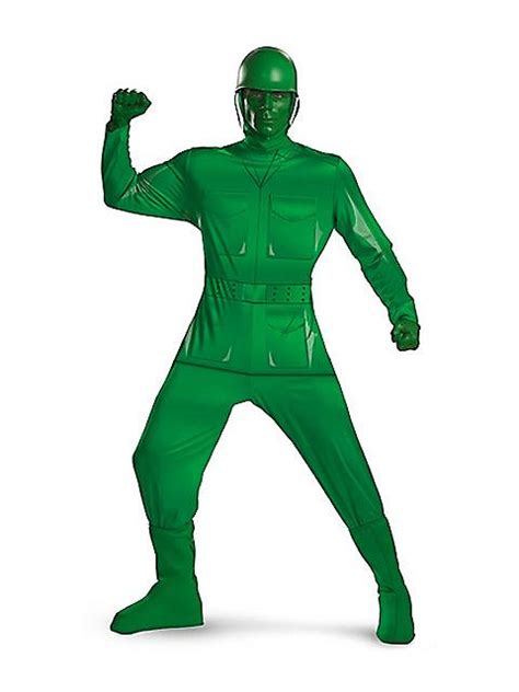 Mens Deluxe Toy Story Green Army Man Costume | Jumpzoom