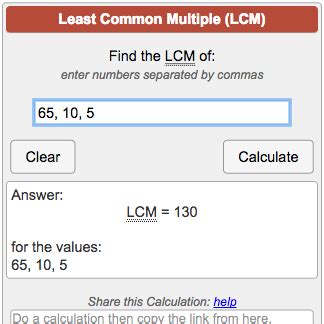 LCM Calculator - Least Common Multiple