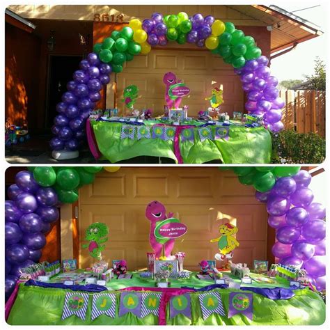 barney Birthday Party Ideas | Photo 1 of 8 Barney Birthday Party, Barney Party, 3rd Birthday ...