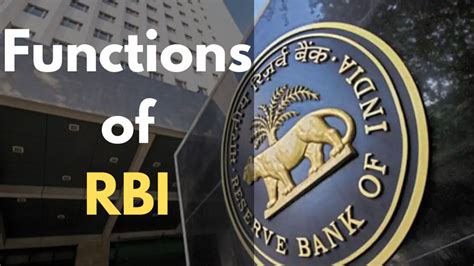 Functions of RBI | Functions of Reserve Bank of India - Paper Tyari