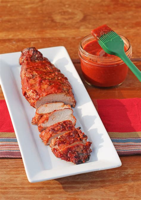 Raspberry Chipotle BBQ Sauce with Pork Tenderloin - Emily Bites