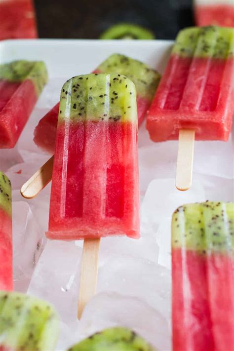 Kiwi Watermelon Fruit Popsicles | Food with Feeling