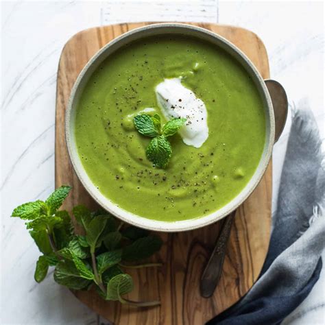 Pea and Mint Soup (Vegan) | Healthy Nibbles by Lisa Lin by Lisa Lin