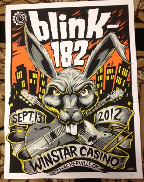 INSIDE THE ROCK POSTER FRAME BLOG: Tonight's Blink 182 poster from ...