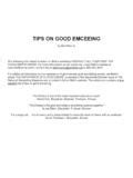 TIPS ON GOOD EMCEEING / tips-on-good-emceeing.pdf / PDF4PRO