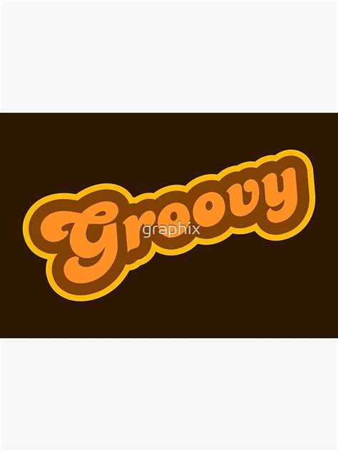 "Groovy - Retro 70s - Logo" Poster for Sale by graphix | Redbubble