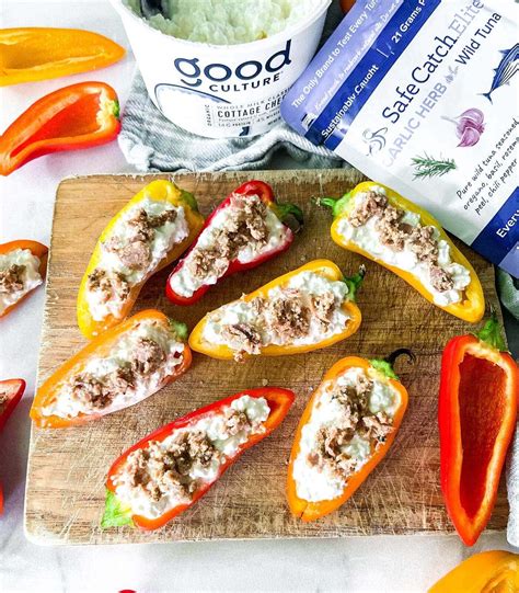 Tuna Cheese Mini Bell Peppers Recipe