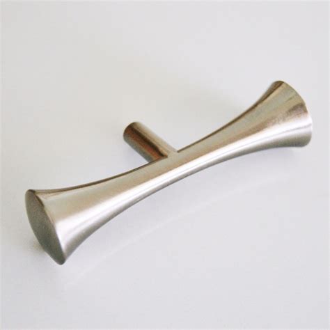 Mid-Century Modern Knob - Brushed Satin Nickel Cabinet Pull – Forge Hardware Studio