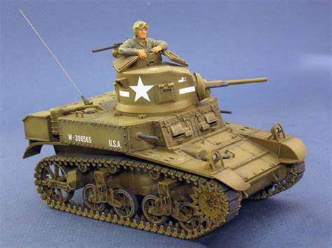 M3 Stuart Light Tank (USA) | Miniature Models-WW2 | Pinterest | M3 ...