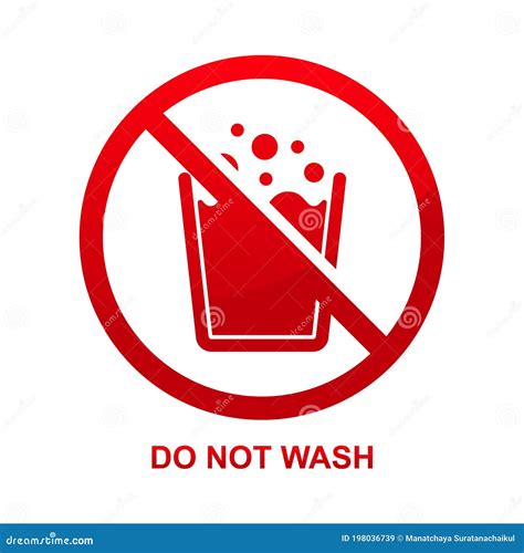 Do Not Wash Sign Isolated on White Background Stock Vector - Illustration of fabric, cold: 198036739