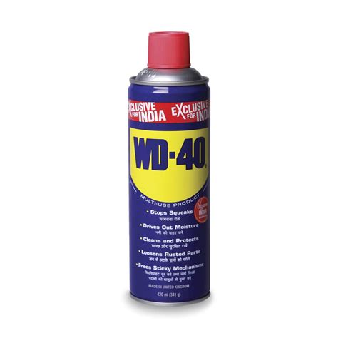 Pidilite WD-40, Multipurpose Spray, Rust Remover, Cleans Bike Chains, Hinge Lubricant, Stain ...