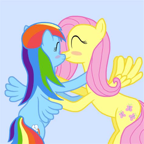 Rainbow Dash X Fluttershy Kiss