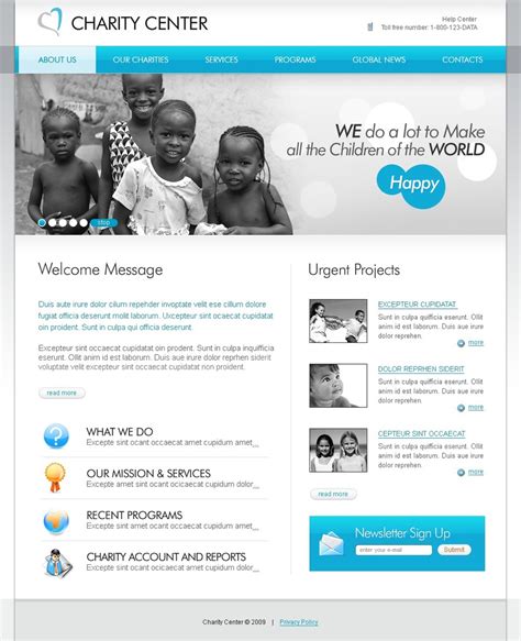 Charity Website Template #26387