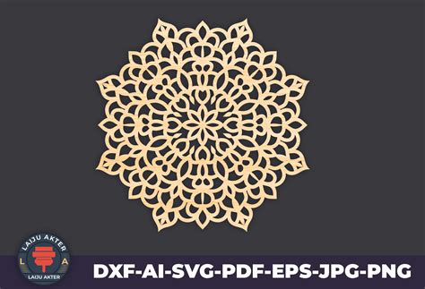 3d Mandala Svg Files for Cricut Graphic by LaijuAkter · Creative Fabrica