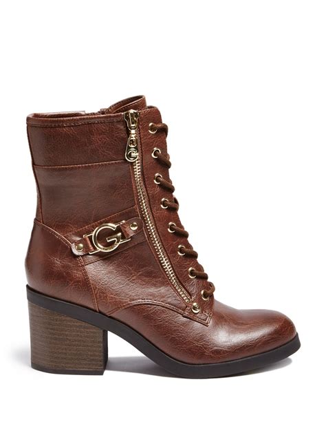 G By Guess Women's Anisoni Logo Combat Boots