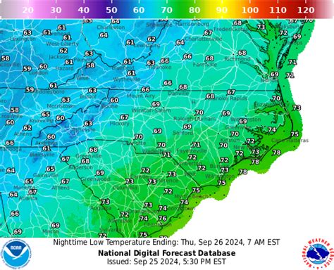 NOAA Graphical Forecast for North Carolina