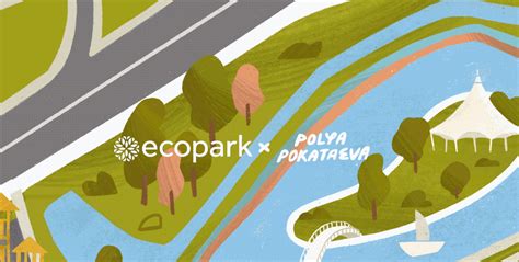 Eco park map illustration :: Behance