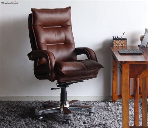 Buy Lenox Brown High Back Office Revolving Chair Online in India at ...