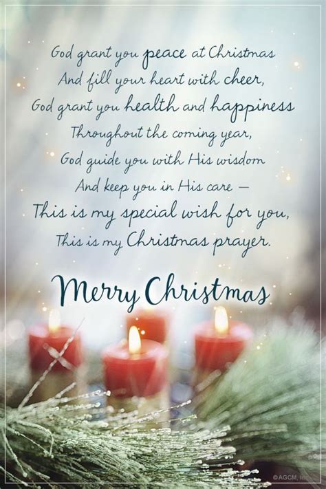 God grant you peace at Christmas And fill your heart with cheer, God ...