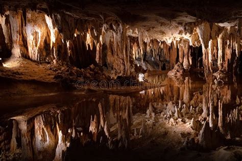 Stalactites and Stalagmites in Luray Caverns, Virginia, USA Stock Photo ...