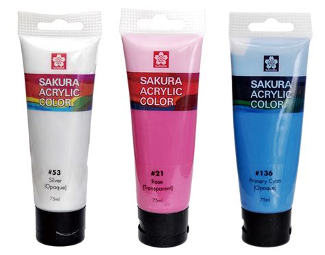 ACRYLIC COLOR IN 75ML TUBE｜SAKURA COLOR PRODUCTS CORP.