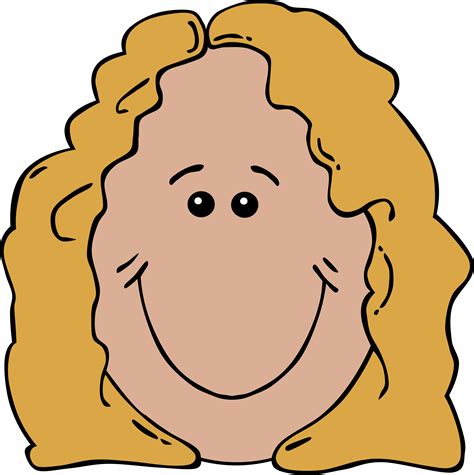 Clipart - Lady Face Cartoon