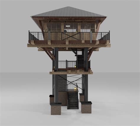 Fire Lookout Tower Architecture Build 3D Model 3D Model - TurboSquid 1749036