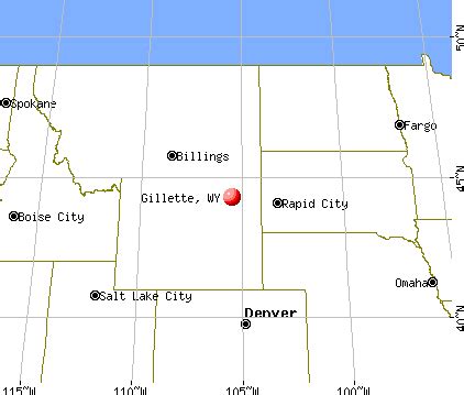 Very popular images: Gillette Wyoming map