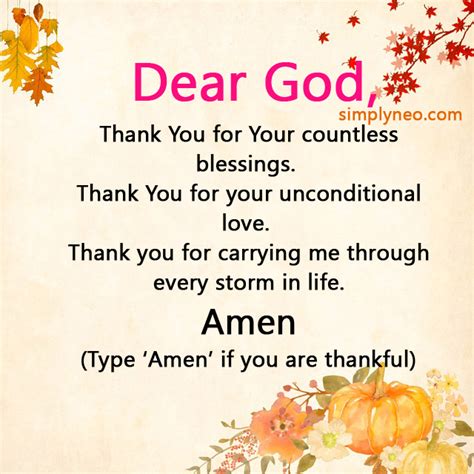 Dear God Thank You for Your countless blessings - SimplyNeo Quotes