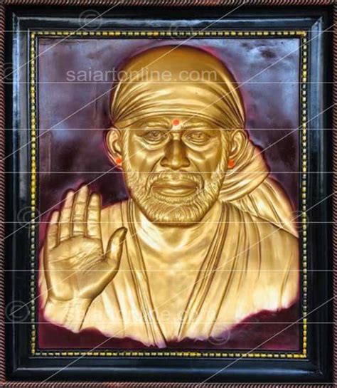 Buy Lord Saibaba's Golden Colour 3D Photo Frame Online at the Best Price