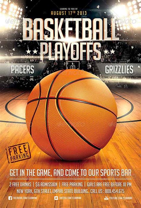 Download BasketBall Game Flyer Template