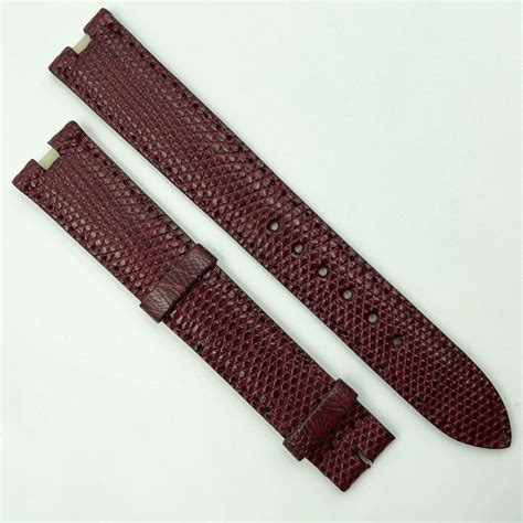 Cartier Authentic 16mm Burgundy Leather Strap for Buckle 0H100DAB - Watch Bands