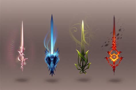 Fantasy swords in art