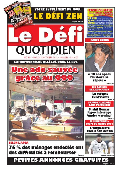 Le Défi Quotidien 911 by Le Défi Media Group - Issuu