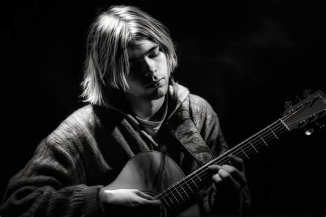 Kurt Cobain Acoustic Digital Art by Wes and Dotty Weber - Pixels