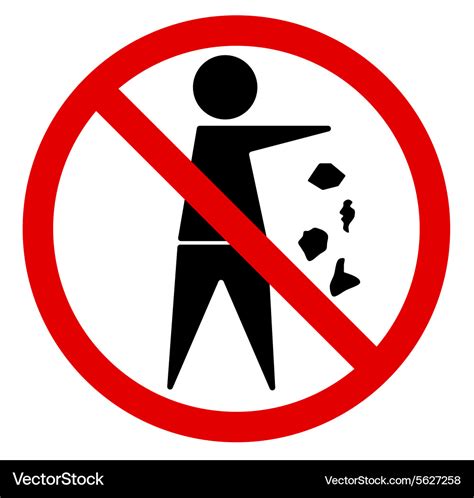 No littering Royalty Free Vector Image - VectorStock