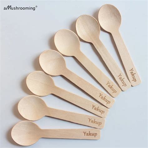 Aliexpress.com : Buy Wholesale 500 Custom Disposable Wooden Ice Cream Spoons Natural Round ...