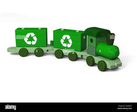 Green toy train Stock Photo - Alamy