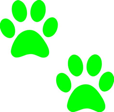 Green Paw Prints Clip Art at Clker.com - vector clip art online ...