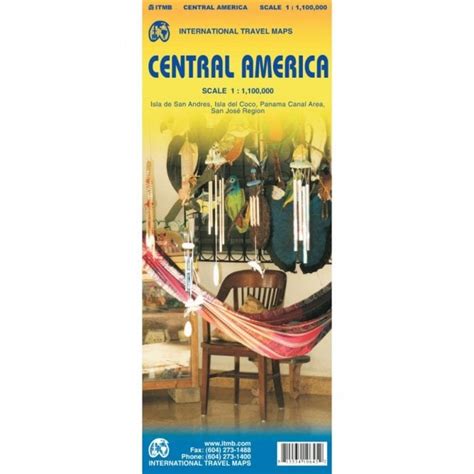 Central America Travel Map - ITMB Publishing