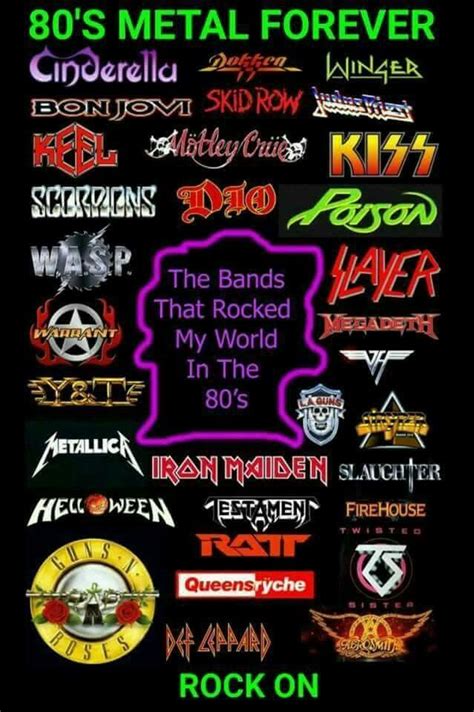 80's Metal Bands … | 80s metal bands, Music bands, Rock band logos