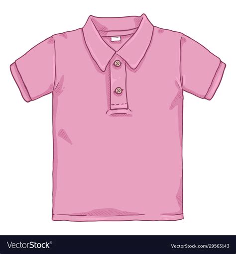 Single cartoon - pink polo shirt Royalty Free Vector Image