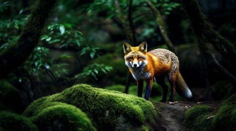 Fox In The Forest Wallpaper Hd Background, Wild Fox, Hd Photography ...