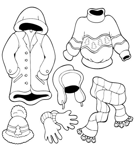 winter clothes to draw - Clip Art Library