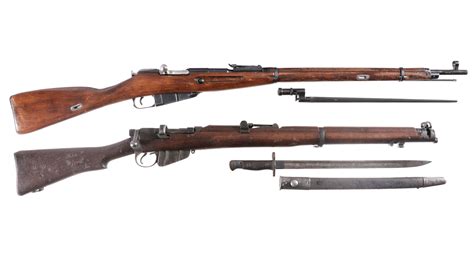 Two Military Bolt Action Rifles with Bayonets | Rock Island Auction